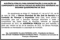 Audiência Pública dia 29/09/2015